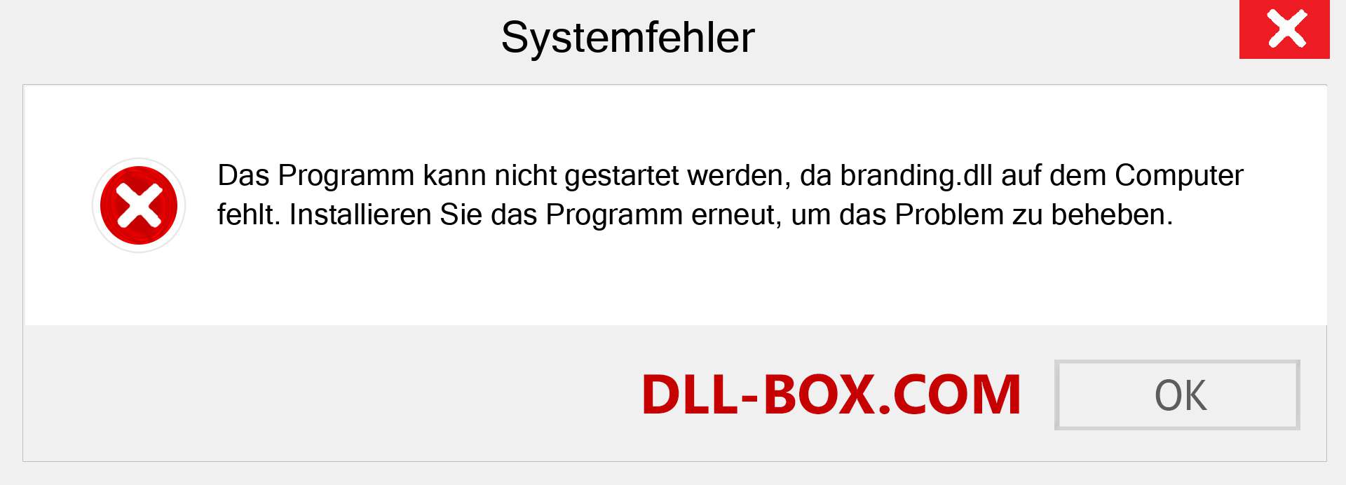 branding.dll-Datei fehlt?. Download für Windows 7, 8, 10 - Fix branding dll Missing Error unter Windows, Fotos, Bildern