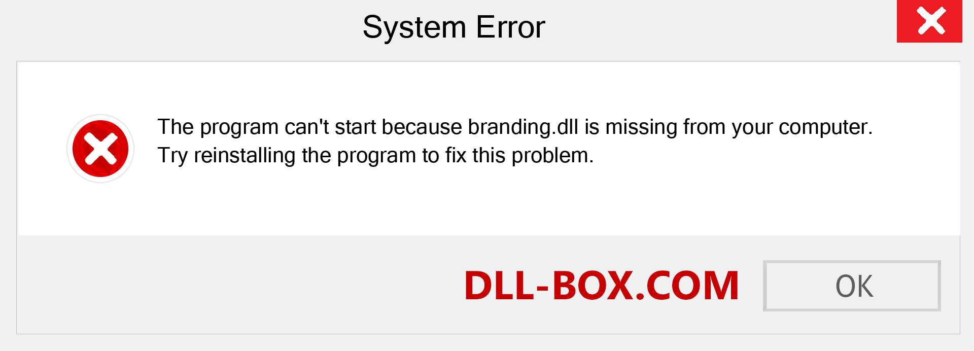  branding.dll file is missing?. Download for Windows 7, 8, 10 - Fix  branding dll Missing Error on Windows, photos, images